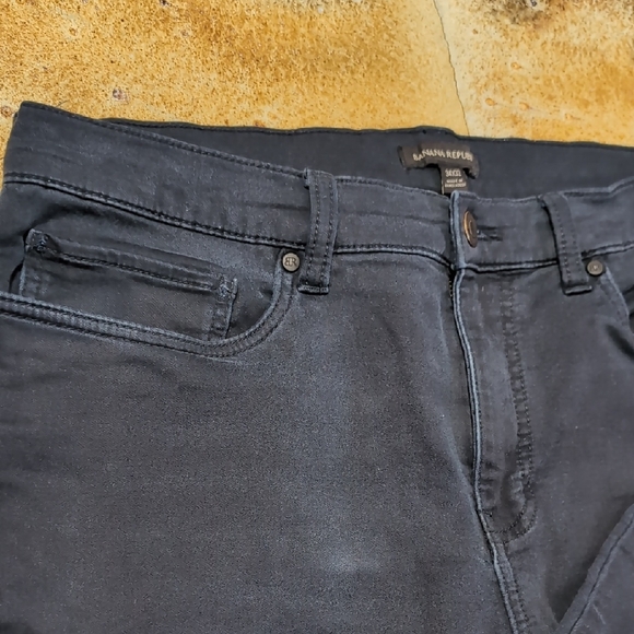 Banana Republic Men's Black Straight Stretchy Cotton Jeans Size 34x32 - Picture 2 of 11